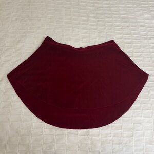 Deep red pull on bullet pointe ballet skirt